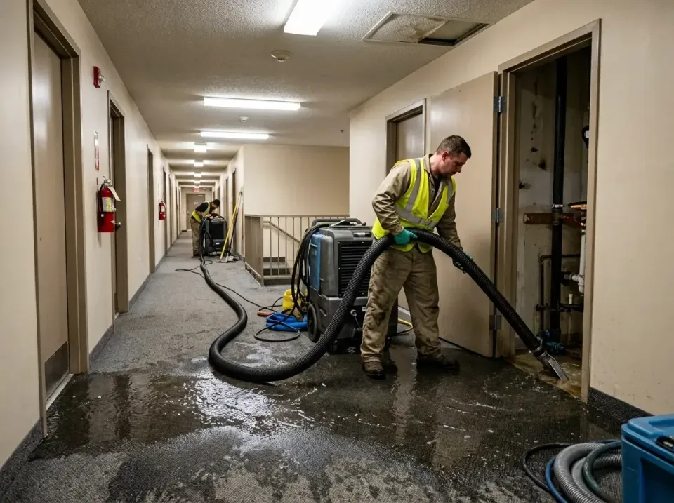 multi-unit-apartment-hallway-f-005 — frequently asked questions, Emergency Burst Pipe Water Extraction & Removal in Pascagou…